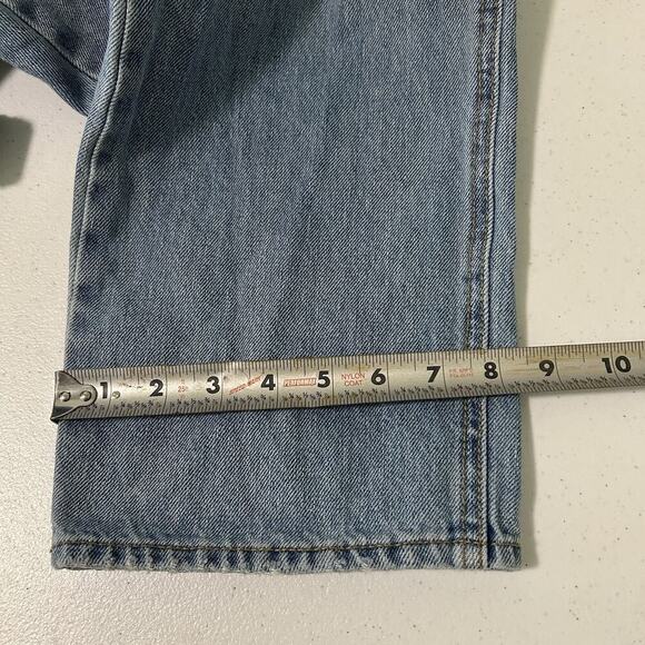 Old Navy Overalls Womens 10 Medium Wash Denim Cotton Blue Distressed Straight - Picture 8 of 10